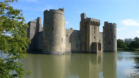 Bodiam Castle in Sussex, a proper castle with a moat.