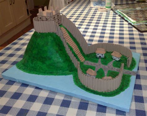 Kelsey's Motte and Bailey model Yr 7 | Castle crafts, Motte and bailey ...