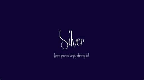 Silver Font : Download Free for Desktop & Webfont