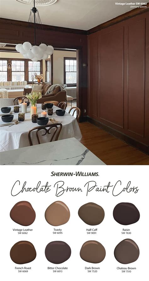 chocolate brown paint colors in the dining room