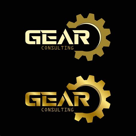 gear vector logo with gold color. 5907191 Vector Art at Vecteezy