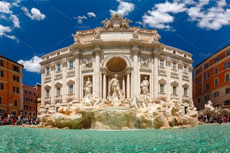 Trevi Fountain or Fontana di Trevi in Rome, Italy | High-Quality ...