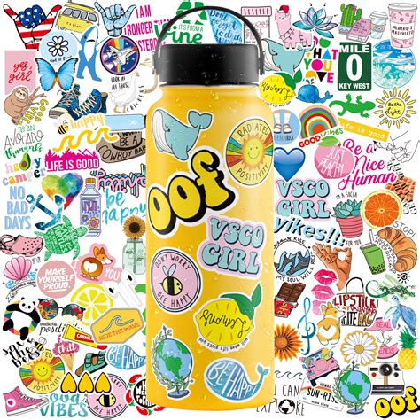 Buy Five and 2 100 Pack Water Bottle Stickers Waterproof Stickers VSCO ...