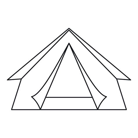 Tent icon, outline style 14939088 Vector Art at Vecteezy