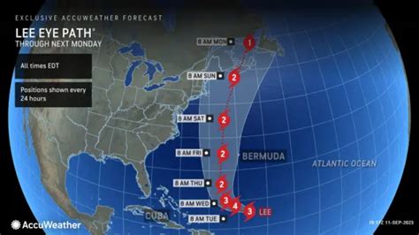 Hurricane Lee path update: Storm forecast to strengthen again before ...