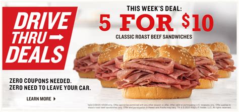 Arby's Specials and Menu Deals