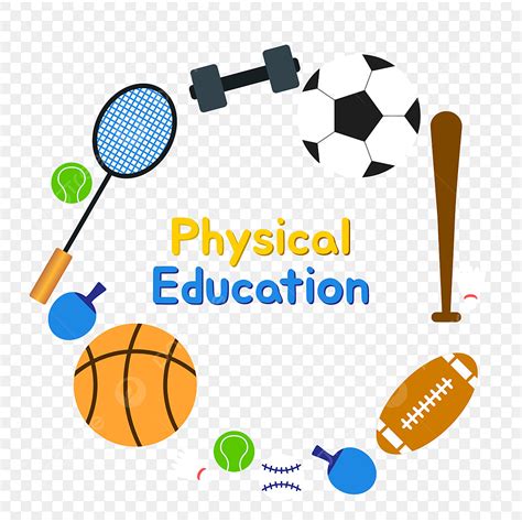 Physical Education Clipart Vector, Circular Physical Education Text ...