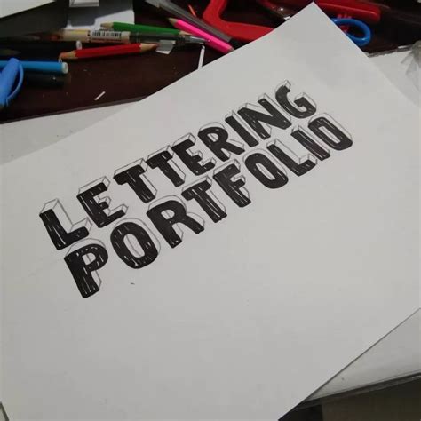 Portfolio Lettering in simple lettering style. Think On, Lettering ...