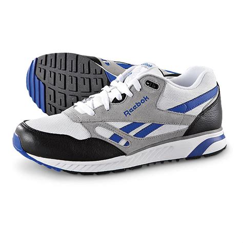 Men's Reebok® Torch Runner Athletic Shoes, Black / White / Blue ...