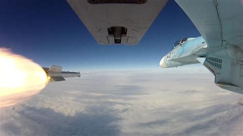 Unique Point of View: R-73 Missile Launch as seen from the pylon of a ...