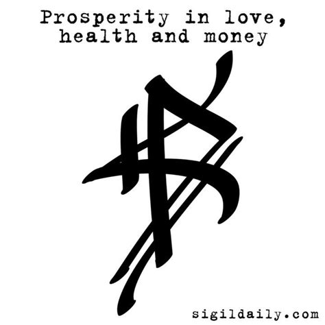 "Prosperity in love, health, and money" | Magic symbols, Sigil tattoo ...