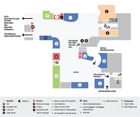 Gatwick South Terminal Maps - Gatwick Airport Guide | Gatwick airport ...