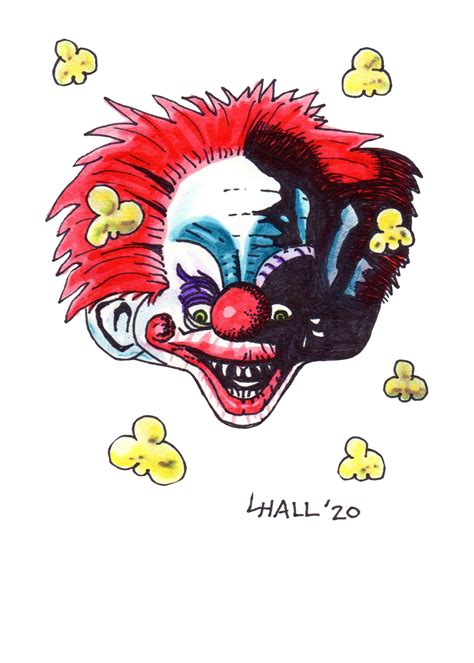 Killer Klowns From Outer Space Ink and Watercolor Marker Fan Art Poster ...