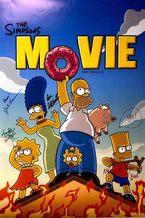 Autograph Signed Simpsons Movie Poster