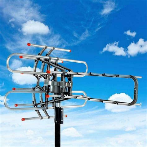 990 Mile HDTV Outdoor Amplified TV Antenna Digital HD 1080P 360 Rotor ...