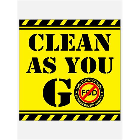 Clean As You Go Sign Printable