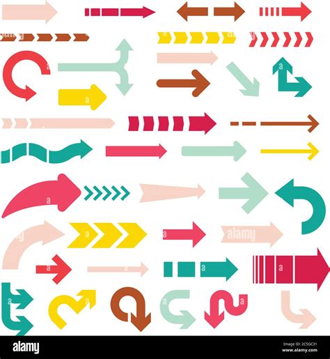 Set of arrow designs in different styles illustration 08 Stock Vector ...