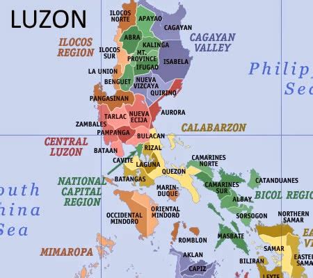 List of Luzon Regions and Total Number of Provinces - LISTPH