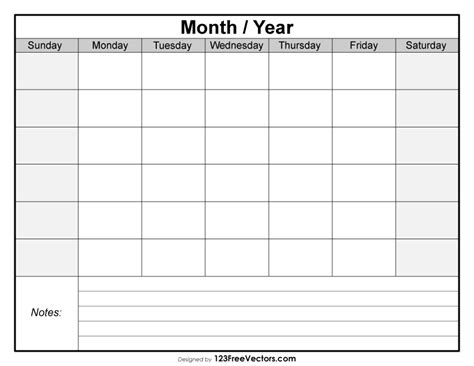 free printable monthly calendar template templateral free 13 sample ...