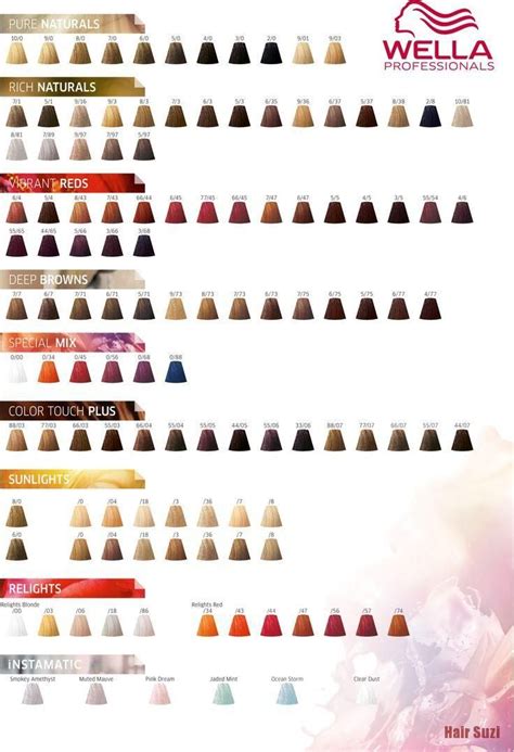 Wella Professionals Color Touch Color Chart 2017 hair color shades ...