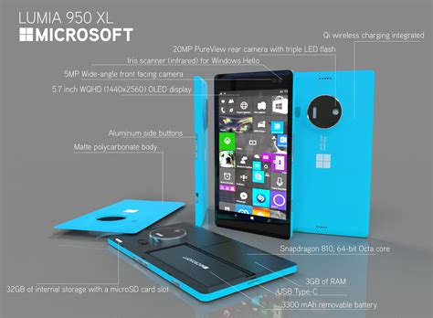 ultimate renders of the lumia 950 XL and specs | Phone, Windows phone ...