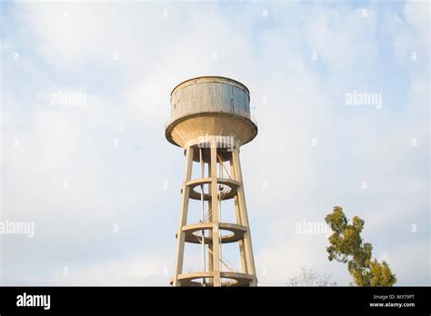 big water tank in village water supply Stock Photo - Alamy