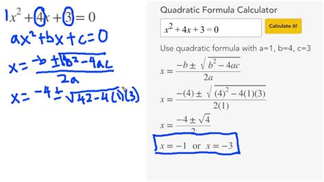 Quadratic Formula Calculator - YouTube