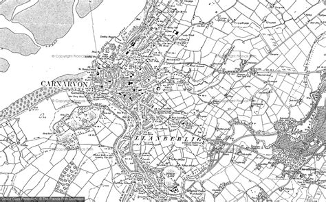 Historic Ordnance Survey Map of Caernarfon, 1888 - 1899