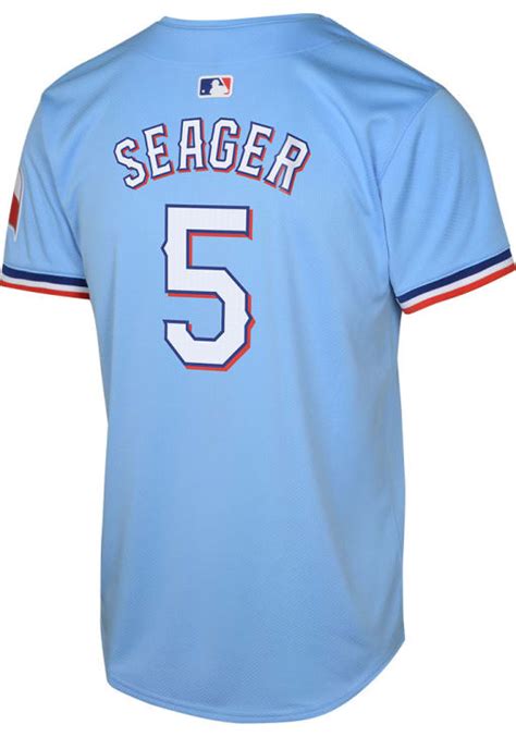 Texas Rangers Corey Seager Youth LIGHT BLUE Alt Limited Baseball Jersey