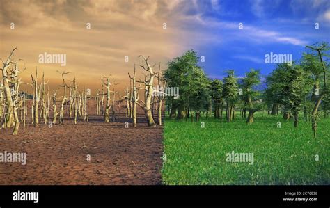 climate change crisis, global warming impact on nature Stock Photo - Alamy