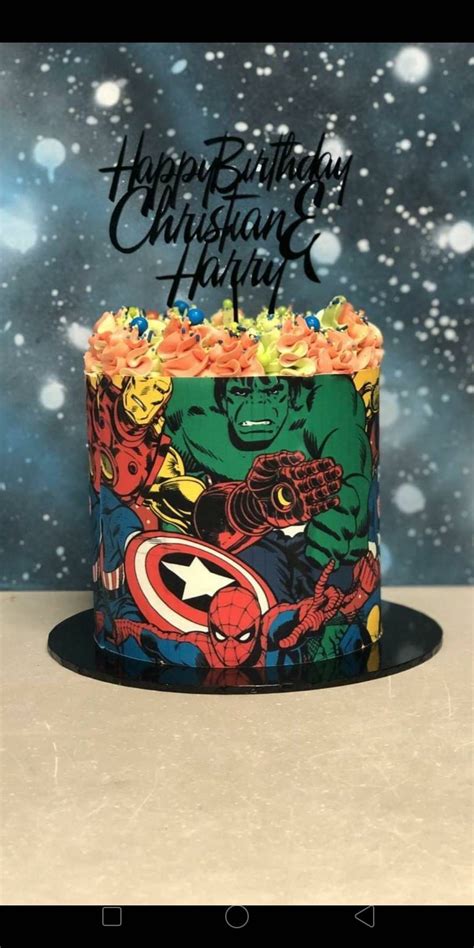 Edible Image Cake Wrap Superhero Theme, Marvel - Etsy