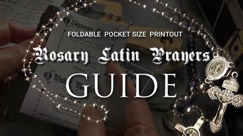 Latin Rosary Prayer Guide Print Out - YouTube