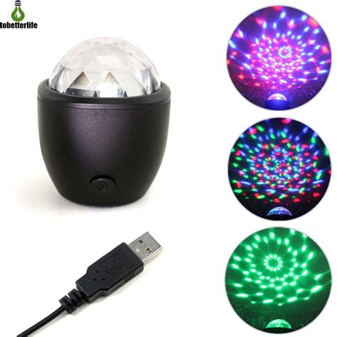 LED USB Disco Ball Light Projector Lamp Led RGB Mini Stage Disco DJ ...