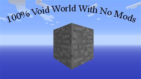 Minecraft 100% Void World No Mods - YouTube