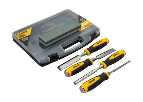 4 Piece Chisel Set with Sharpening Stone – Tiger Building Products