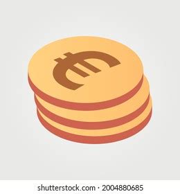 Euro Belgium Currency Symbol Coin Isometric Stock Vector (Royalty Free ...