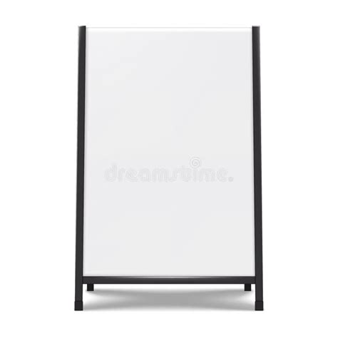 Sandwich White Board with Black Frame Vector Mock-up. Blank a-frame ...