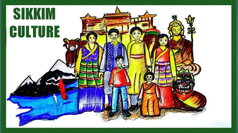 Sikkim Culture Drawing Sikkim Activity Ek Bharat Shrestha Bharat ...