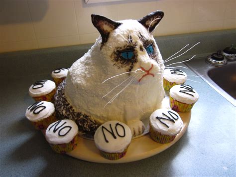 Grumpy cat Birthday cake #GrumpyCat #cake For more Grumpy Cat quote ...