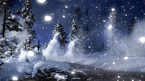 Snow Falling Background Wallpaper