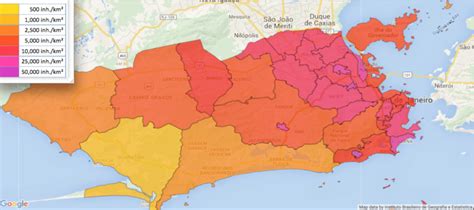 Rio de Janeiro Municipality sub-districts. The sub-district population ...