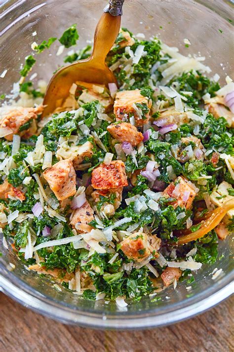 Healthy Chicken Parmesan Kale Salad Recipe – Chicken Kale Salad Recipe ...