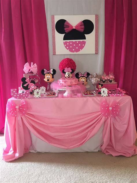 Minnie party ideas | Minnie mouse birthday party decorations, Minnie ...