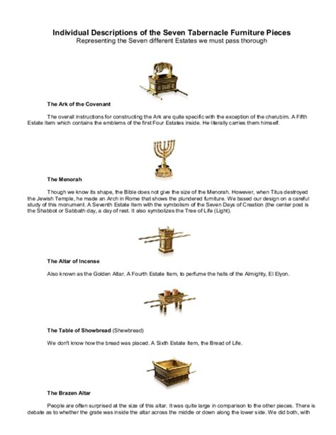 (PDF) SEVEN TABERNACLE Furnishings Descriptions