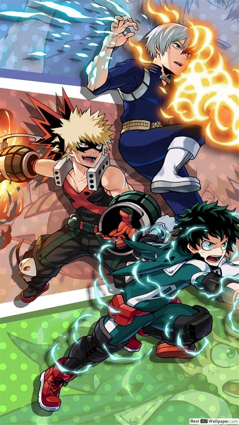 Bnha Deku Bakugou and Todoroki Wallpapers on WallpaperDog