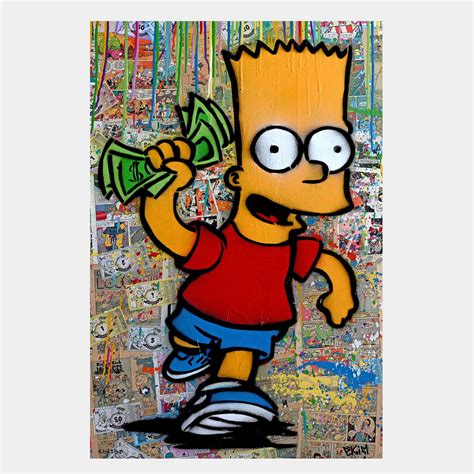 Bart Simpson Street Art Street Art / Graffiti the Simpsons - Etsy UK