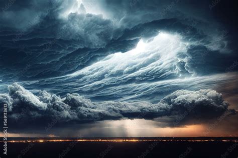 Dramatic dark storm rain clouds black sky background. Dark thunderstorm ...