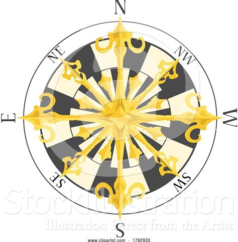 Vector Illustration of Compass Rose Symbol Icon by AtStockIllustration ...