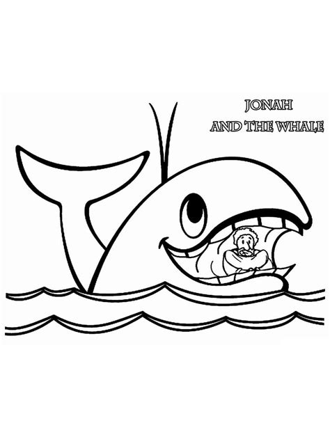 Jonah and the whale coloring pages