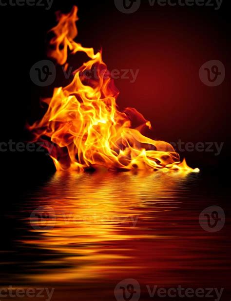 Fire with water reflection 2964085 Stock Photo at Vecteezy